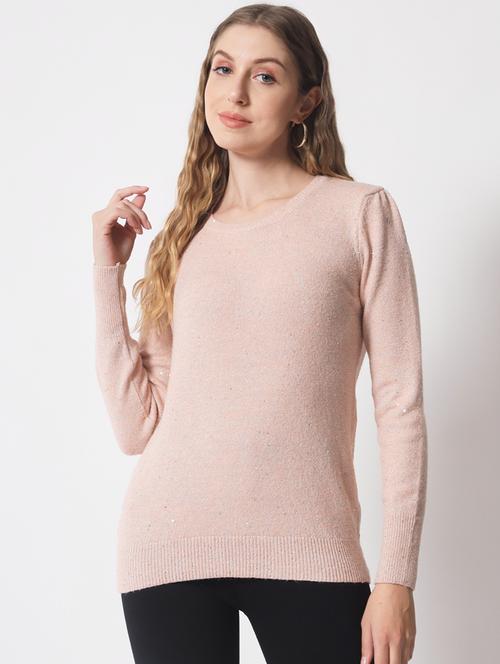 round neck solid pullover - 19158887 - Very Small Image - 1