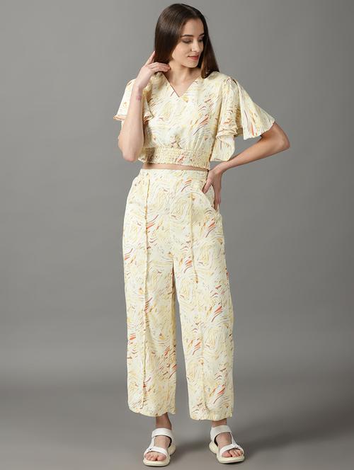 yellow printed co-ord set - 19159653 - Very Small Image - 1