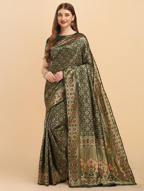 women's banarasi saree - 19161298 - Very Small Image - 1