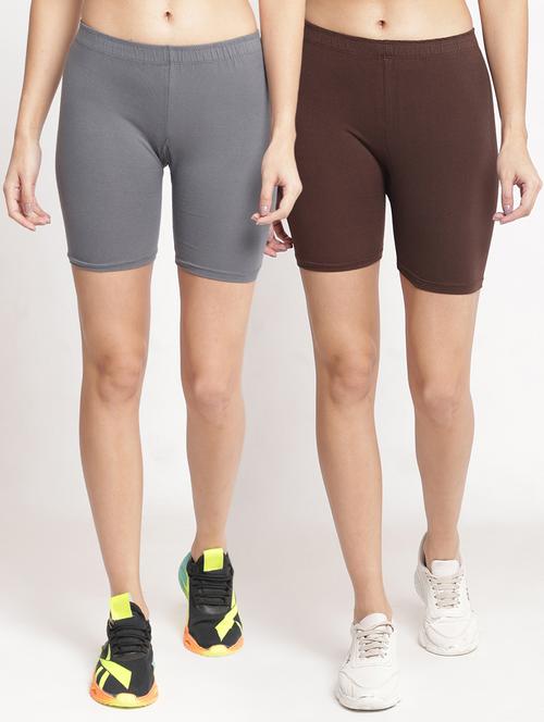 pack of 2 solid sports shorts - 19161414 - Very Small Image - 1