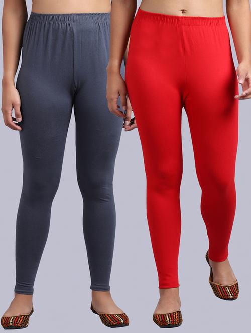 set of 2 cotton lycra legging - 19161539 - Very Small Image - 1
