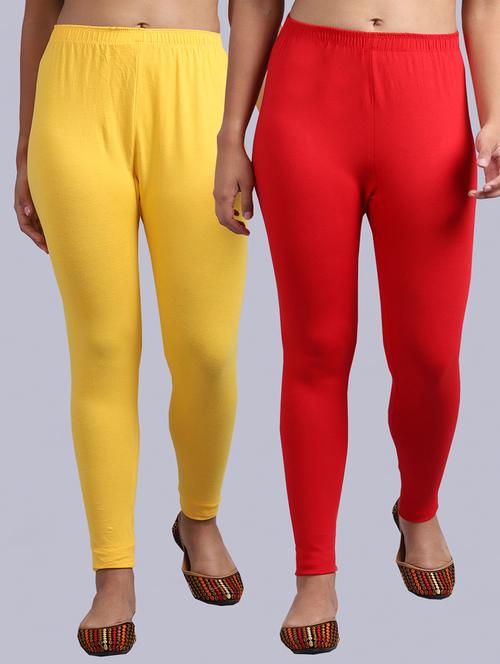 set of 2 cotton lycra legging - 19161541 - Very Small Image - 1