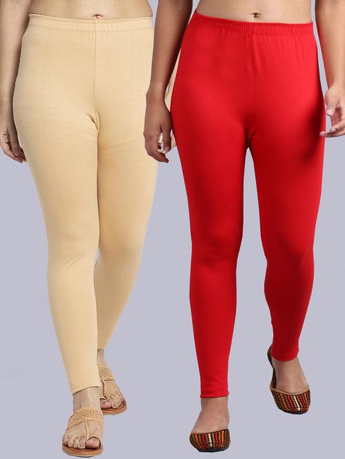 set of 2 cotton lycra legging - 19161544 - Very Small Image - 1