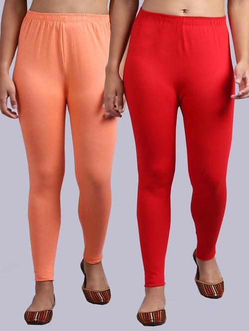 set of 2 cotton lycra legging - 19161547 - Very Small Image - 1