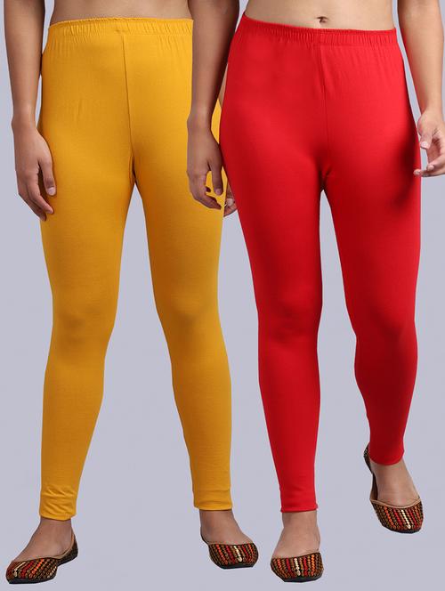 set of 2 cotton lycra legging - 19161551 - Very Small Image - 1