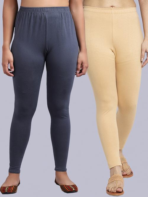 set of 2 cotton lycra legging - 19161558 - Very Small Image - 1
