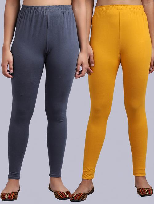 set of 2 cotton lycra legging - 19161565 - Very Small Image - 1