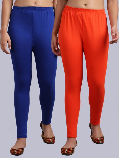 set of 2 cotton lycra legging - 19161570 - Very Small Image - 1