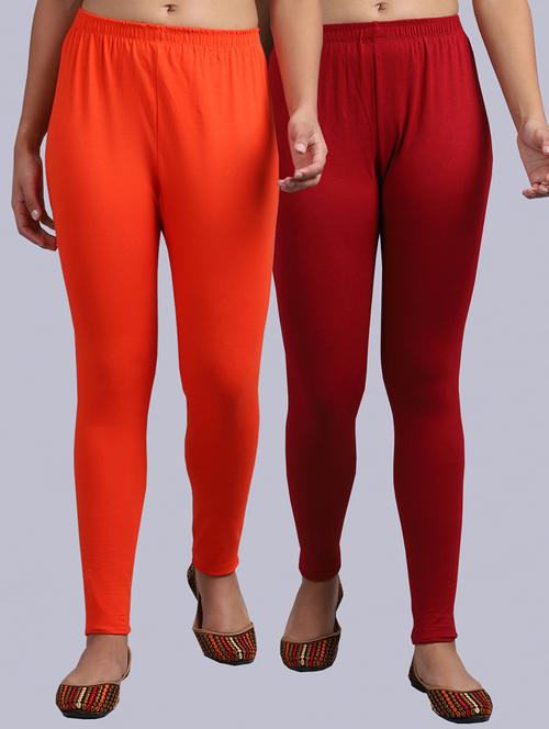 set of 2 cotton lycra legging - 19161606 - Very Small Image - 1