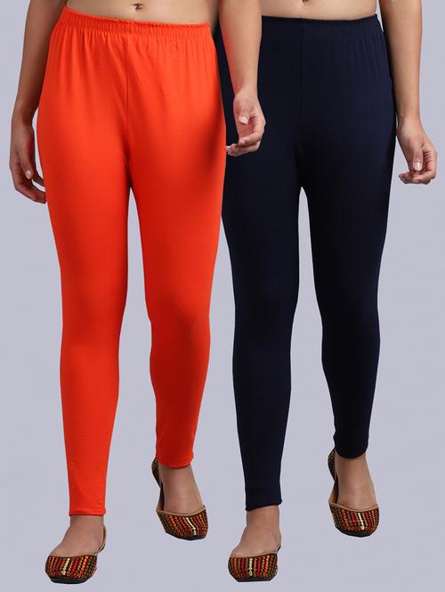 set of 2 cotton lycra legging - 19161608 - Very Small Image - 1