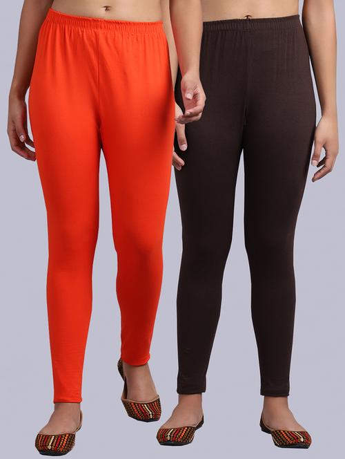 set of 2 cotton lycra legging - 19161609 - Very Small Image - 1