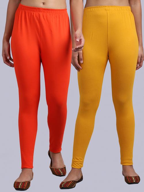 set of 2 cotton lycra legging - 19161611 - Very Small Image - 1