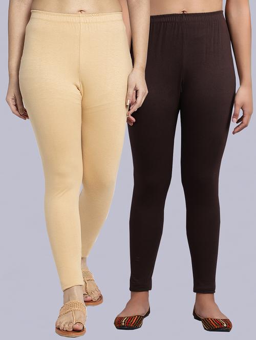 set of 2 cotton lycra legging - 19161618 - Very Small Image - 1