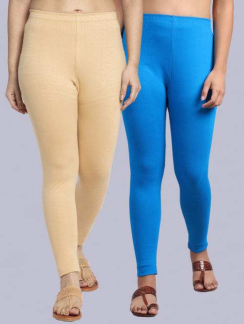 set of 2 cotton lycra legging - 19161619 - Very Small Image - 1