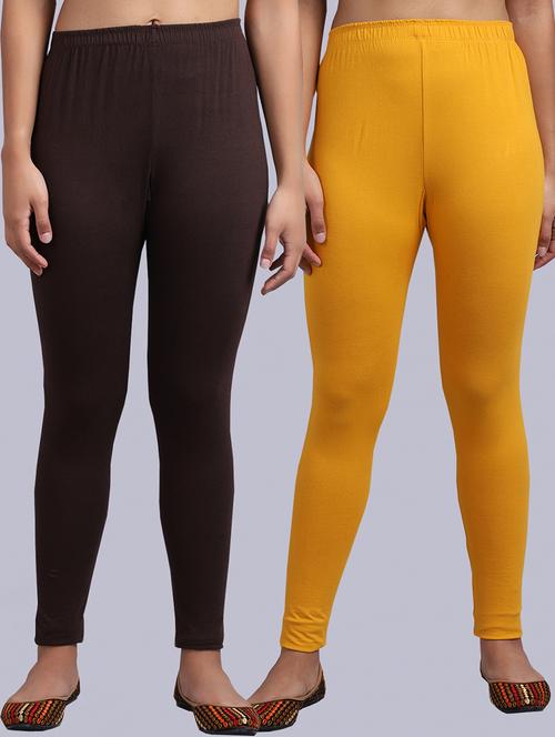 set of 2 cotton lycra legging - 19161650 - Very Small Image - 1