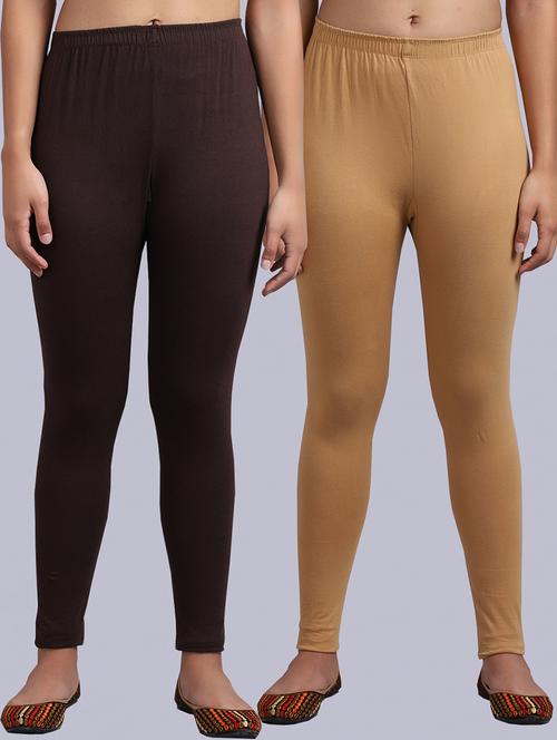 set of 2 cotton lycra legging - 19161651 - Very Small Image - 1