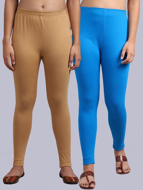 set of 2 cotton lycra legging - 19161654 - Very Small Image - 1