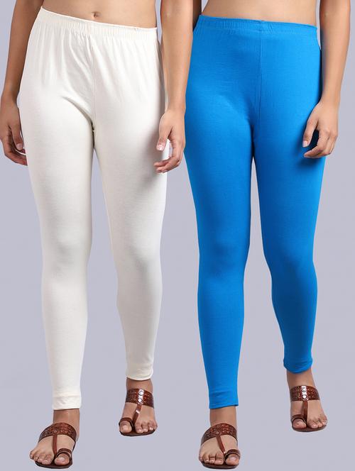 set of 2 cotton lycra legging - 19161655 - Very Small Image - 1