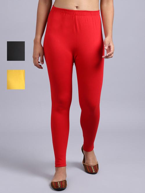 pack of 3 solid leggings - 19161677 - Very Small Image - 1