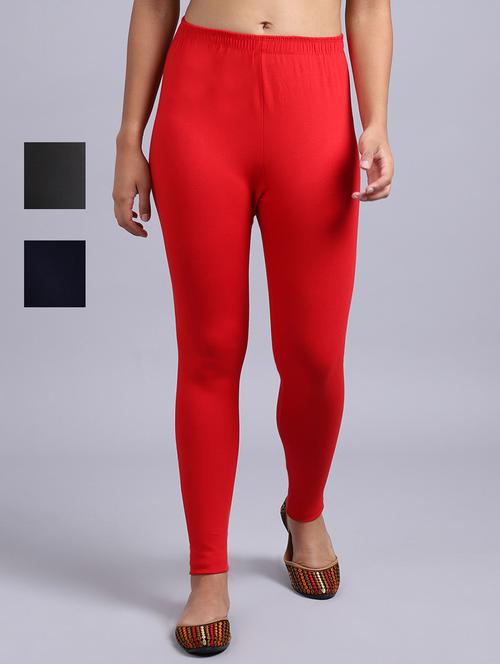 pack of 3 solid leggings - 19161684 - Very Small Image - 1