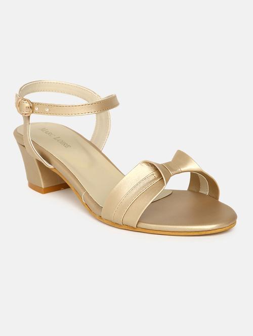 gold synthetic back strap sandals - 19163577 - Very Small Image - 1