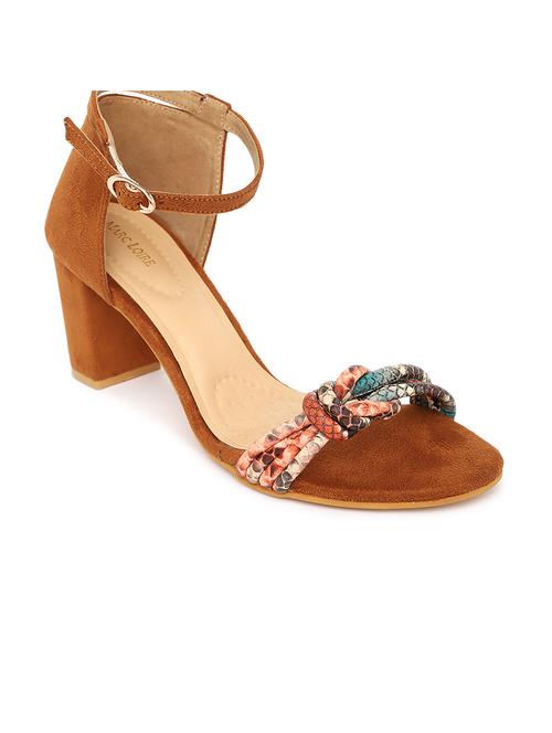 tan synthetic back strap sandals - 19163767 - Very Small Image - 1