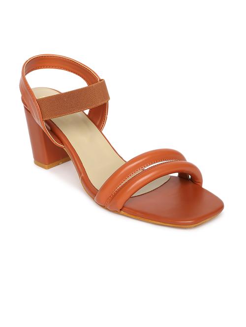 tan synthetic back strap sandals - 19163776 - Very Small Image - 1