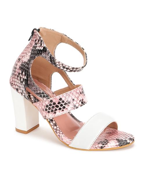 women textured ankle strap sandal - 19163846 - Very Small Image - 1