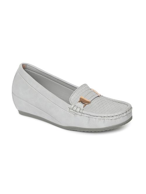 grey synthetic slip on loafers - 19163864 - Very Small Image - 1