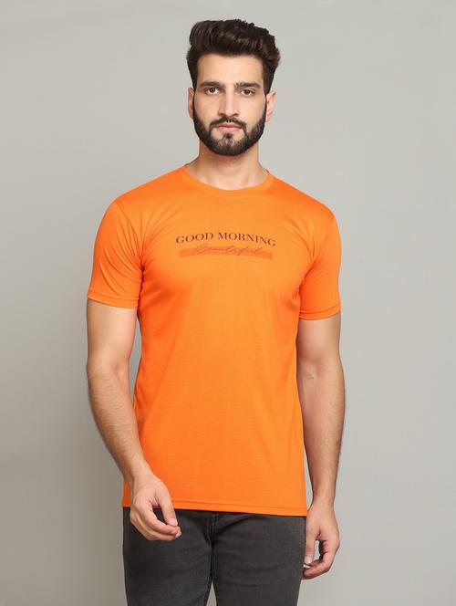 orange cotton t-shirt - 19164037 - Very Small Image - 1