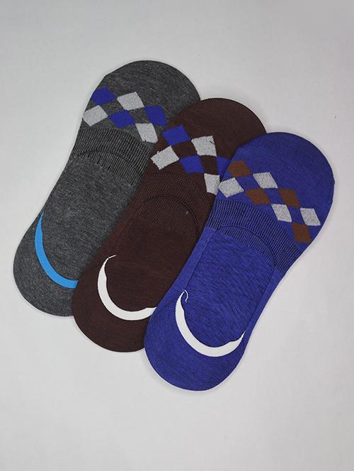 pack of 3 multi colored ankle length sock - 19164702 - Very Small Image - 1