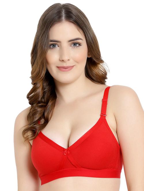 red cotton blend t-shirt bra - 19166252 - Very Small Image - 1