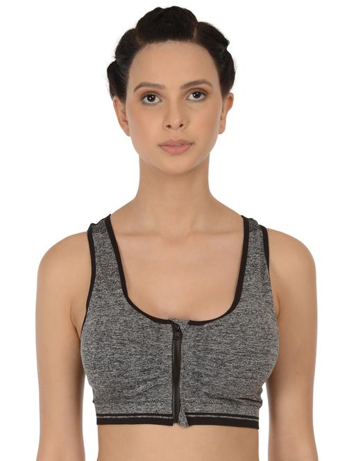 grey cotton blend sports bra - 19166496 - Very Small Image - 1