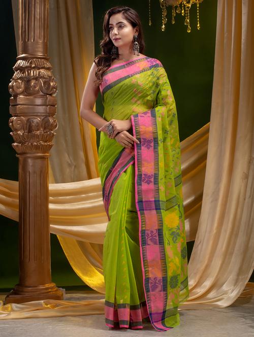women's self design light green colored saree - 19167551 - Very Small Image - 1