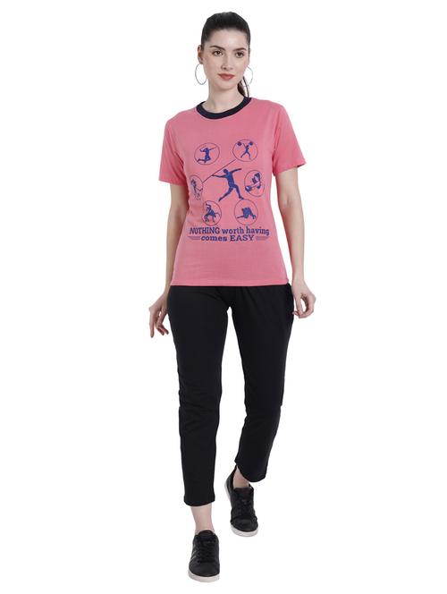 round neck printed nightwear set - 19167582 - Very Small Image - 1