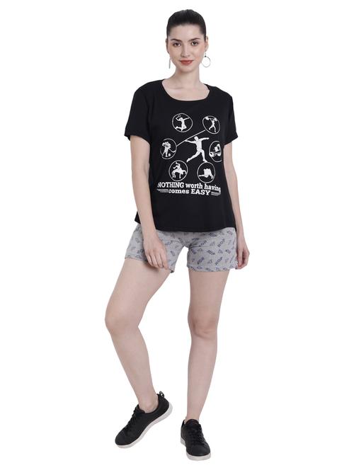 round neck printed nightwear set - 19167590 - Very Small Image - 1