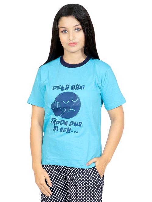 round neck printed tee - 19167811 - Very Small Image - 1