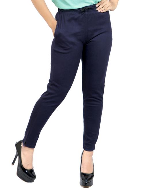 dark blue solid track pant - 19167864 - Very Small Image - 1