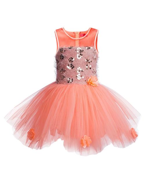 orange coloured sequin frock - 19168848 - Very Small Image - 1