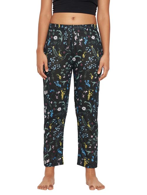 black printed ankle length pyjama - 19169644 - Very Small Image - 1