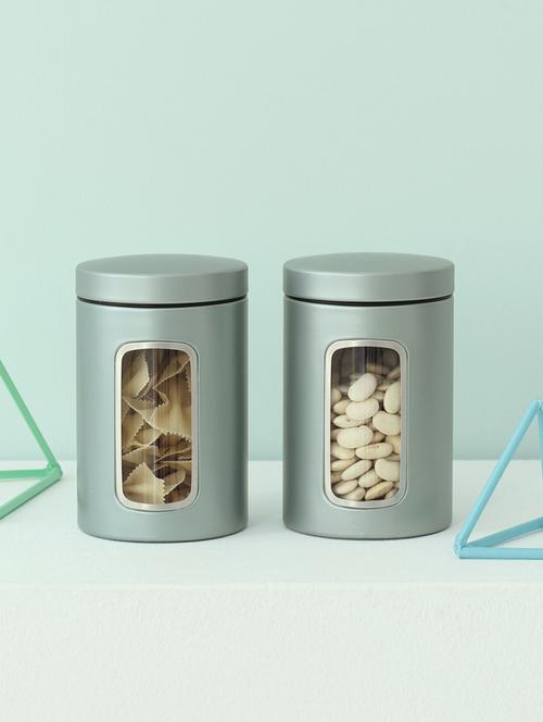 brabantia metallic mint window canister - 19170578 - Very Small Image - 1