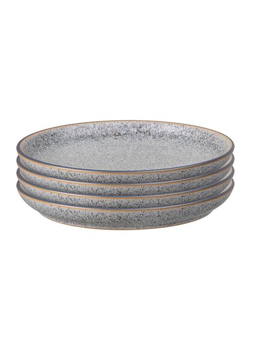 denby studio grey 4 piece medium coupe plate set - 19170909 - Very Small Image - 1