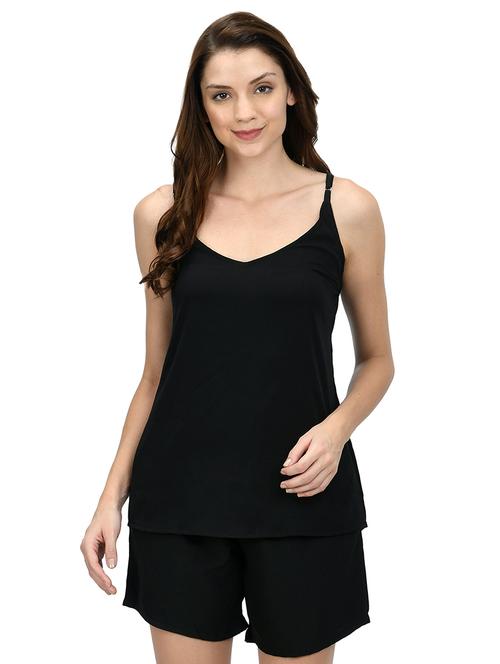 black two piece printed nightwear set - 19170982 - Very Small Image - 1