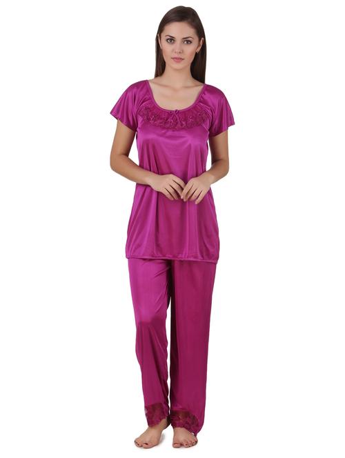 solid pyjama nightwear set - 19171051 - Very Small Image - 1