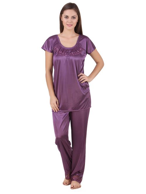 solid pyjama nightwear set - 19171061 - Very Small Image - 1