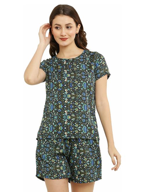 printed top and short nightwear set - 19171104 - Very Small Image - 1