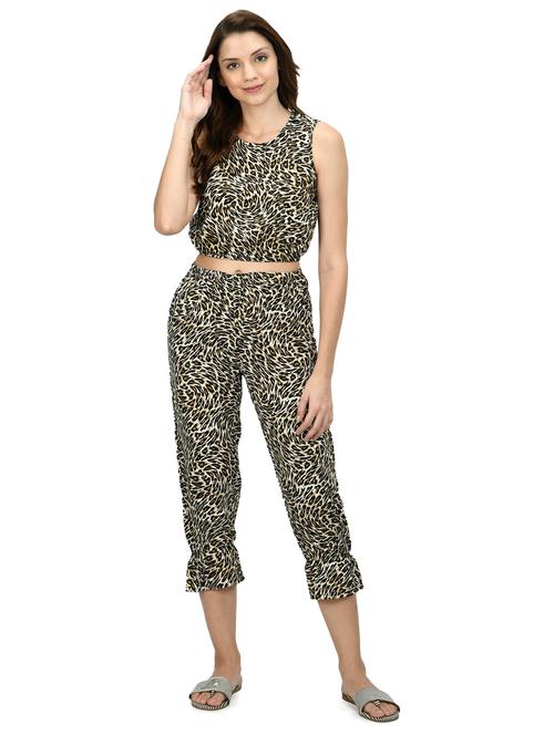 printed top and short nightwear set - 19171148 - Very Small Image - 1