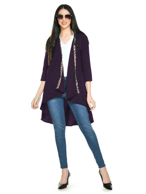 purple crepe shrug - 19171238 - Very Small Image - 1