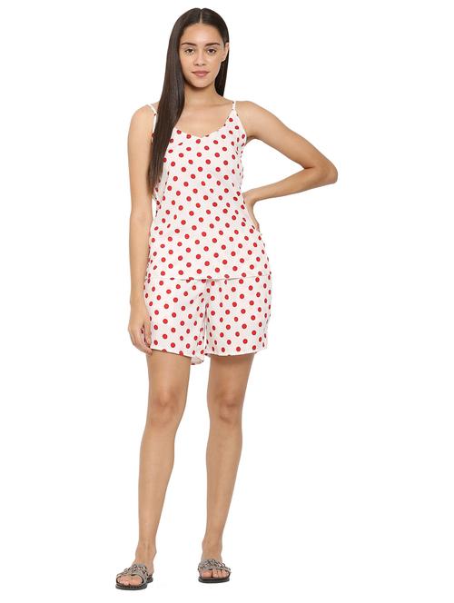 cami neck polka dot nightwear shorts set - 19171268 - Very Small Image - 1