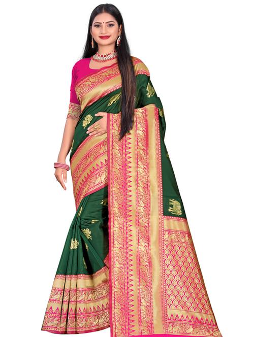self design woven saree - 19173126 - Very Small Image - 1